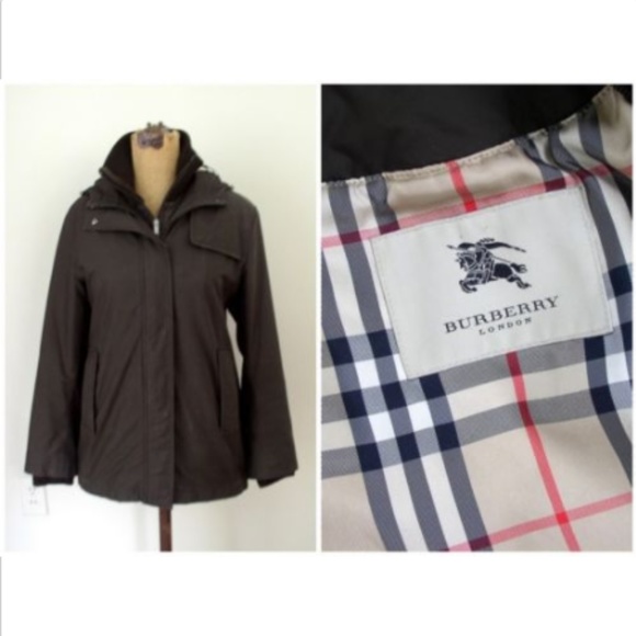 burberry hooded rain jacket women's